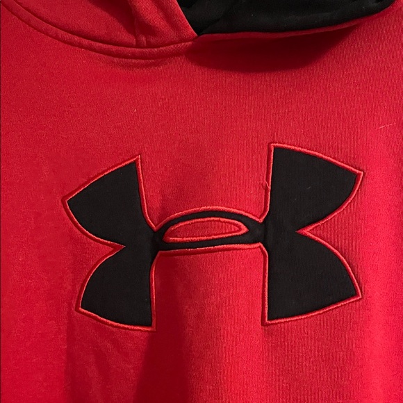 Under Armour Red Hoodie with Black Logo - Picture 2 of 3